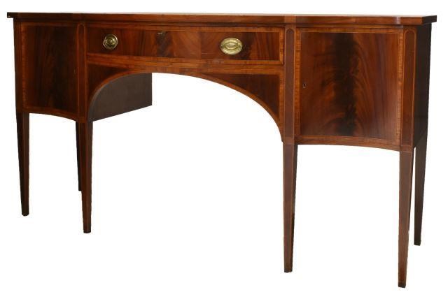 HEPPLEWHITE STYLE BANDED MAHOGANY