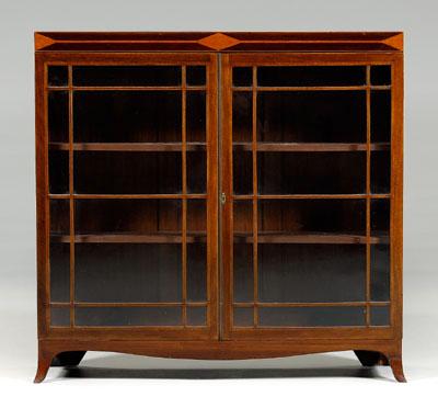 Hepplewhite style bookcase cabinet,