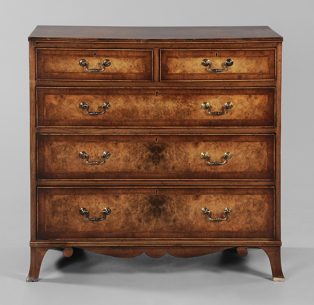 Hepplewhite Style Burlwood-Veneered