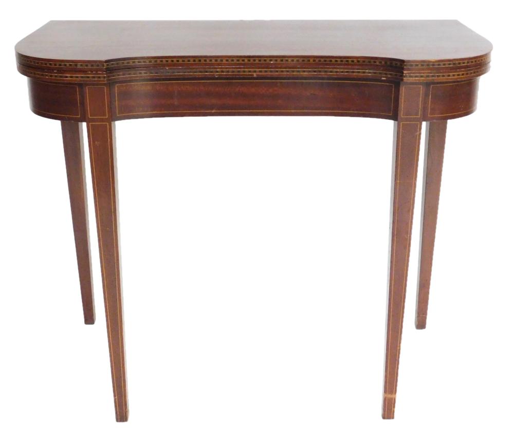 HEPPLEWHITE STYLE CARD TABLE,