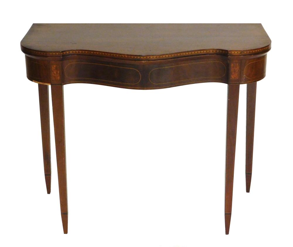 HEPPLEWHITE STYLE CARD TABLE WITH