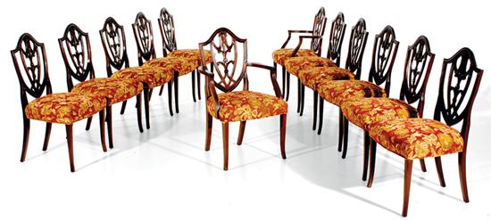 Hepplewhite style carved mahogany