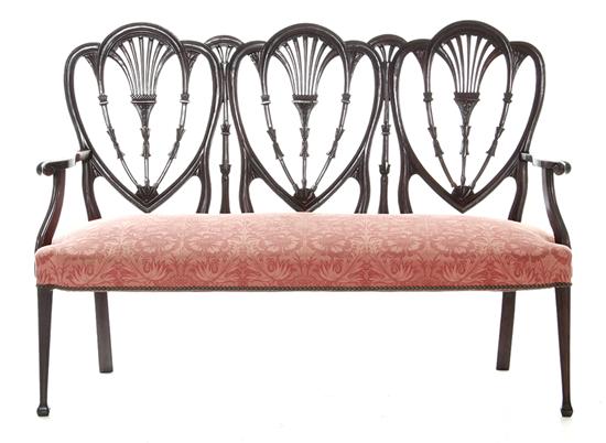 Hepplewhite style carved mahogany