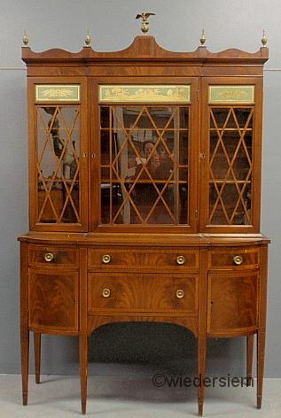 Hepplewhite style inlaid mahogany