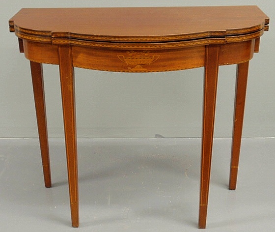 Hepplewhite style inlaid mahogany