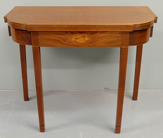 Hepplewhite style inlaid mahogany