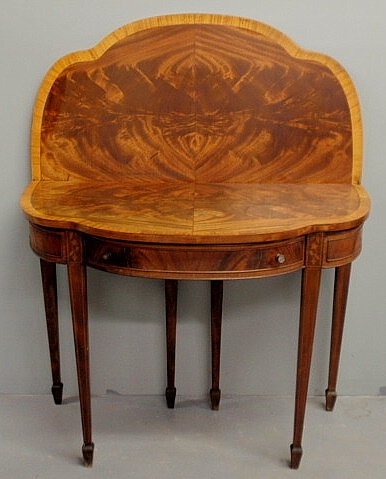 Hepplewhite style inlaid mahogany