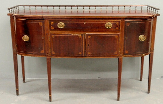 Hepplewhite style inlaid mahogany
