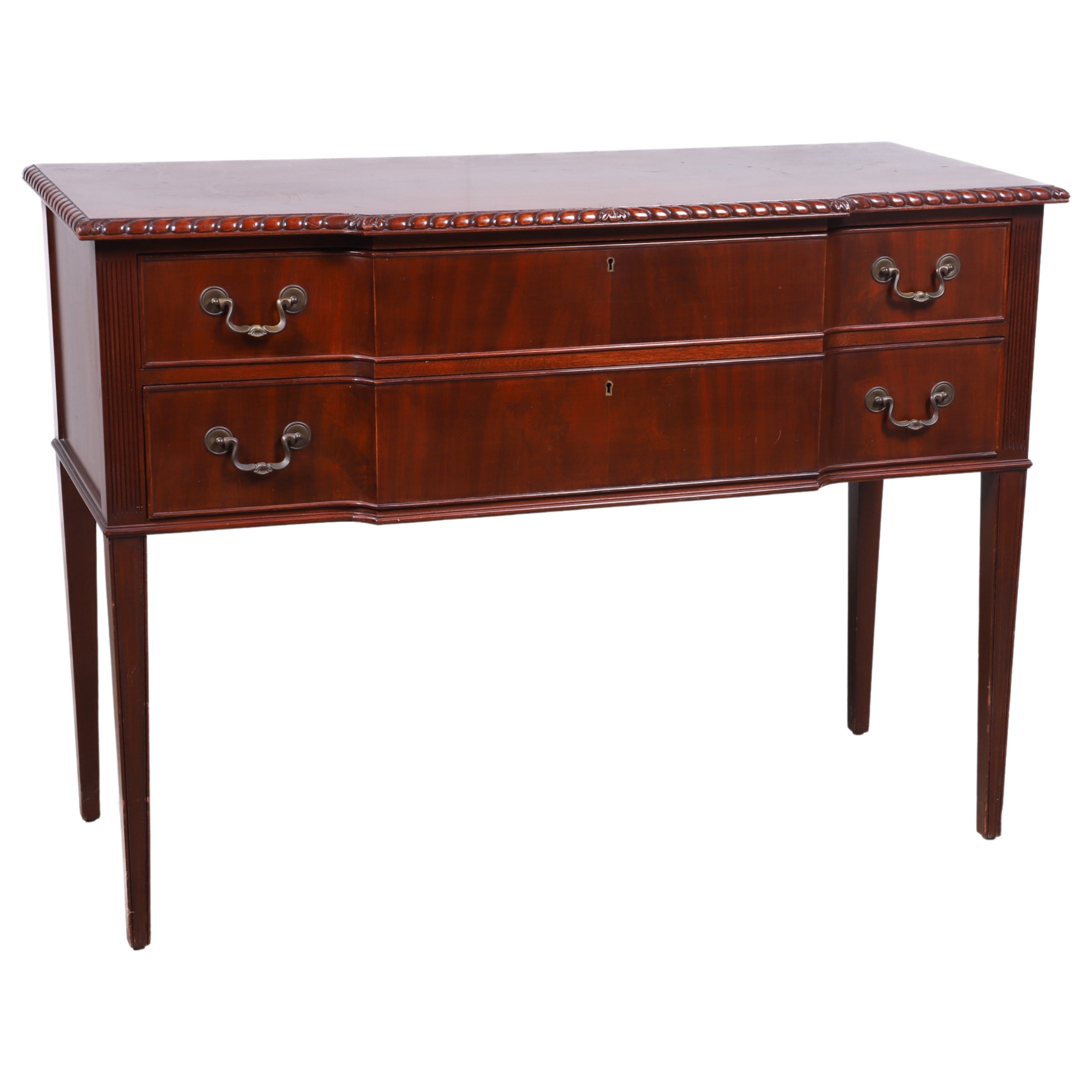 Hepplewhite style mahogany 2-drawer