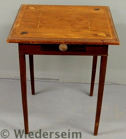 Hepplewhite style mahogany card