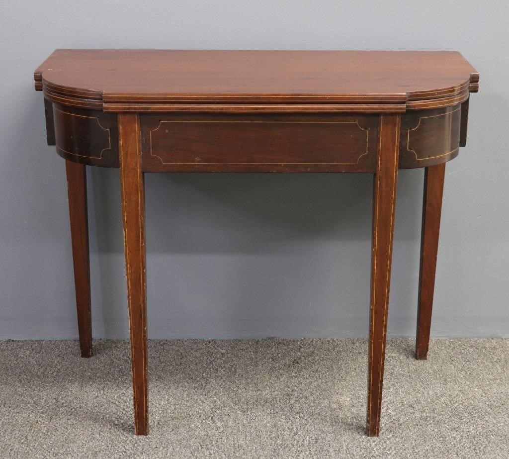 Hepplewhite style mahogany inlaid
