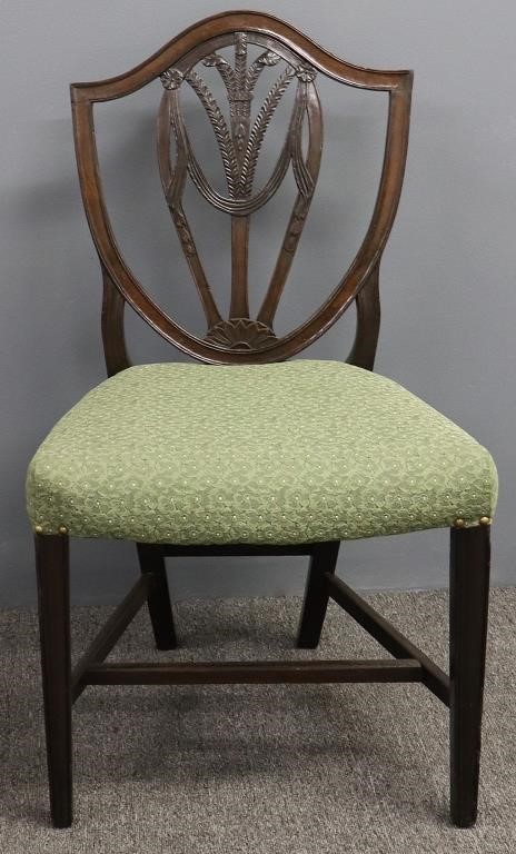 Hepplewhite style mahogany side