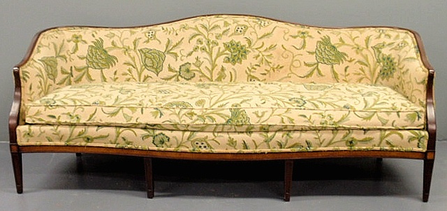 Hepplewhite style mahogany sofa