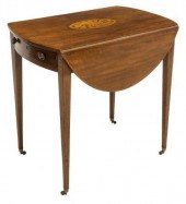 HEPPLEWHITE STYLE MARQUETRY DR