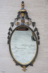 HEPPLEWHITE STYLE OVAL MIRROR