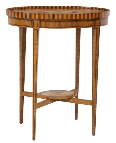 HEPPLEWHITE STYLE PARQUETRY OVAL