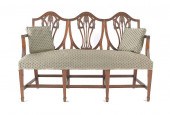 Hepplewhite style triple chair