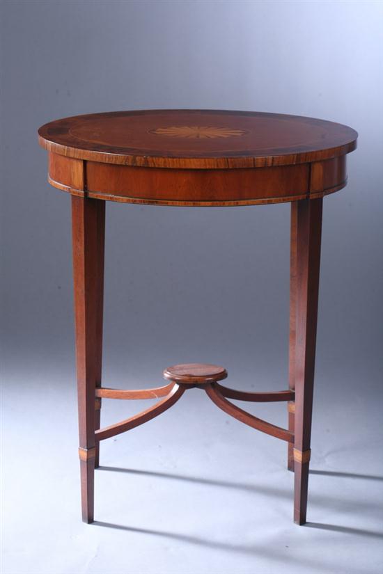 HEPPLEWHITE STYLE WALNUT YEW WOOD