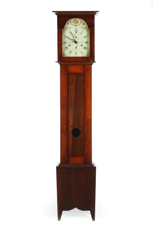 HEPPLEWHITE TALL CASE CLOCK. 