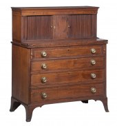 HEPPLEWHITE TAMBOUR DESK Late