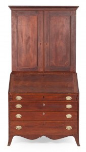 HEPPLEWHITE TWO-PART SECRETARY