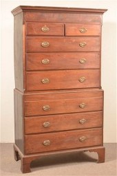 HEPPLEWHITE WALNUT INLAID CHES