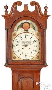 HEPPLEWHITE WALNUT TALL CASE C