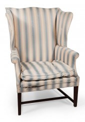 HEPPLEWHITE WING CHAIR NEW ENG