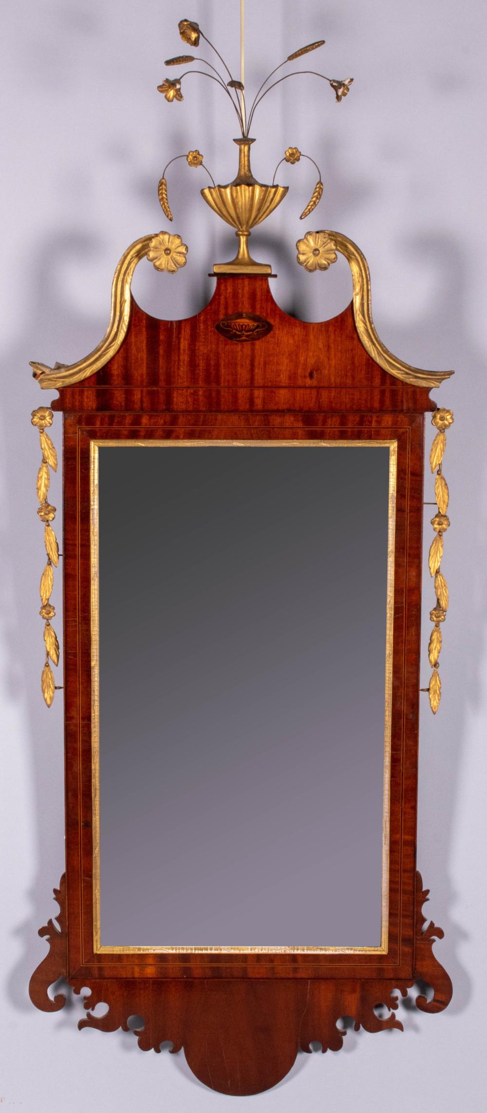 HEPPLEWHITE/CHIPPENDALE PARCEL-GILT