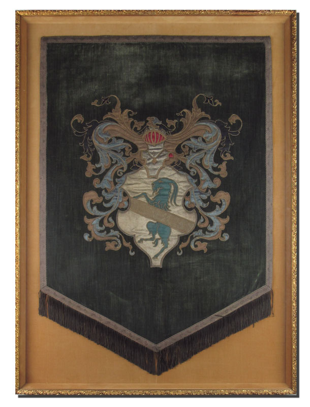 HERALDIC COAT OF ARMS IN FRAME: