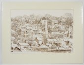 HERBERT FINK TOWN LANDSCAPE IN