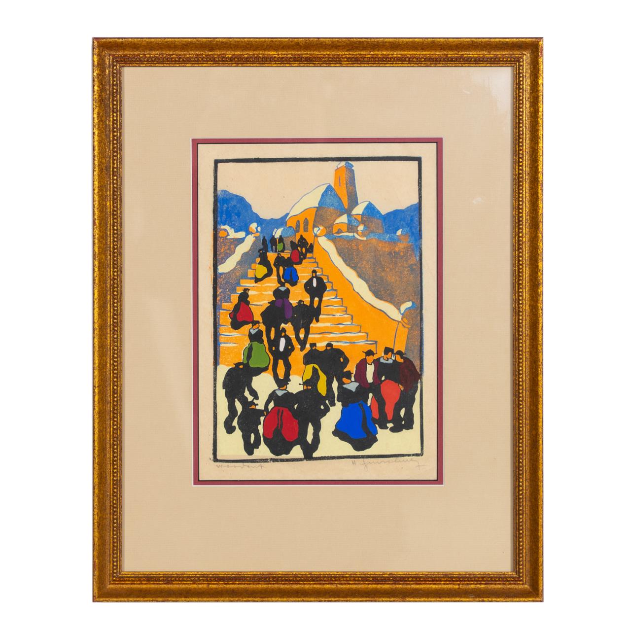 HERBERT GURSCHNER, COLOR WOODCUT,