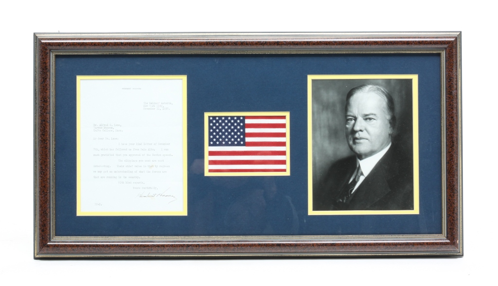 HERBERT HOOVER SIGNATURE. Herbert