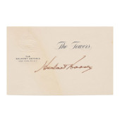 HERBERT HOOVER SIGNED CARD<br>