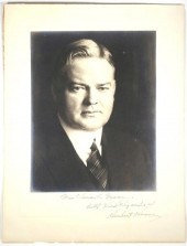 HERBERT HOOVER SIGNED PHOTOGRA