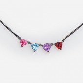 HERCO 4 GEMSTONE NECKLACE: 18K