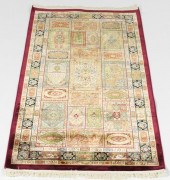 HEREKE BAMBOO SILK SIGNED CARP