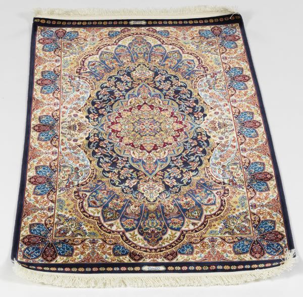 HEREKE BAMBOO SILK SIGNED CARPET 