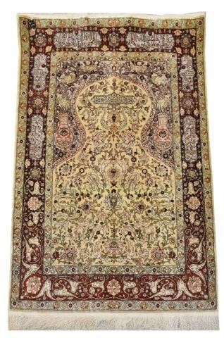 HEREKE STYLE SILK GOLD & SILVER