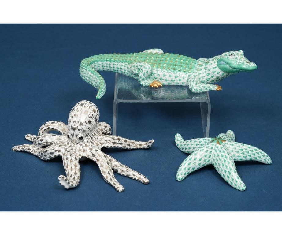Herend alligator; together with
