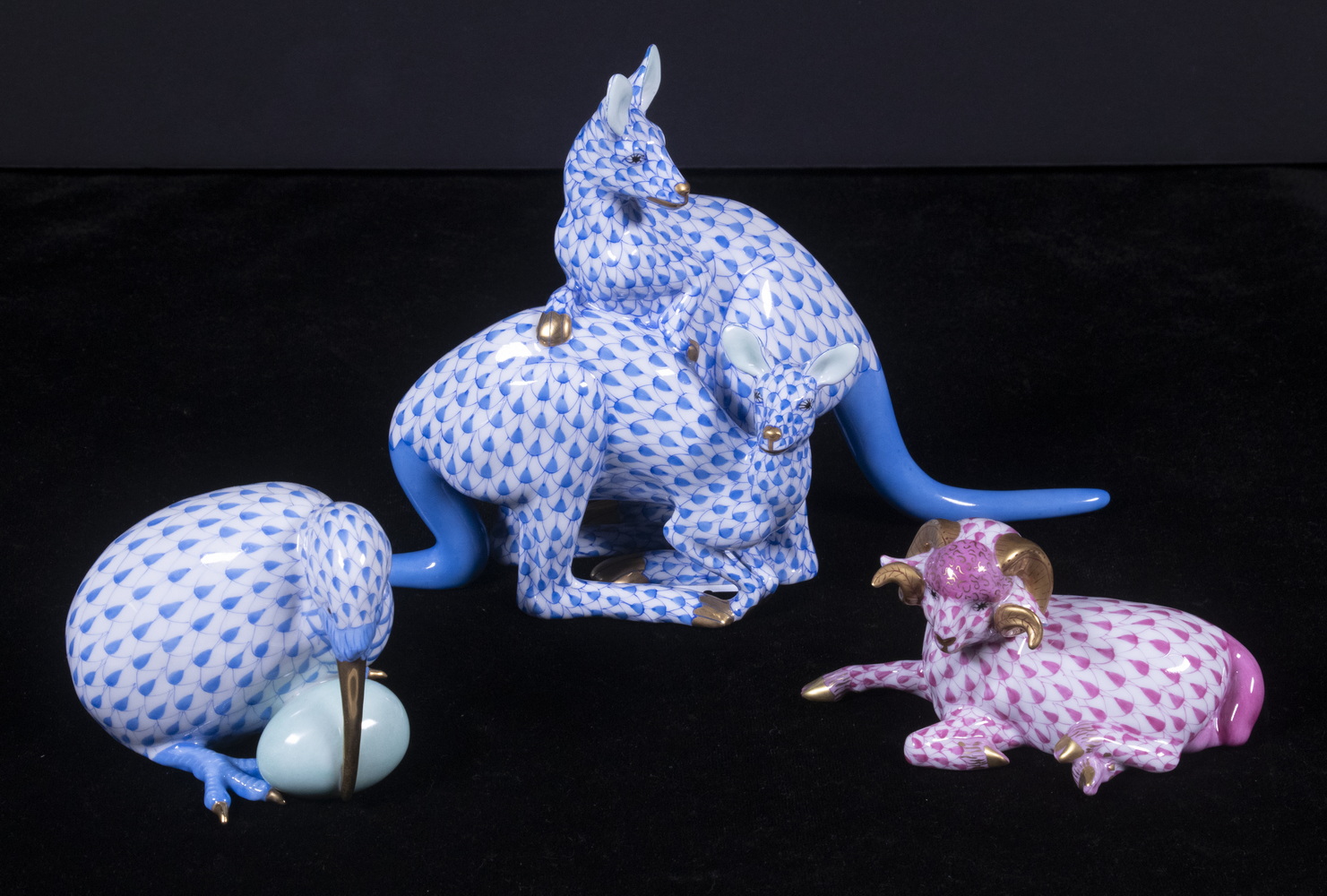 HEREND ANIMAL FIGURINES Lot of