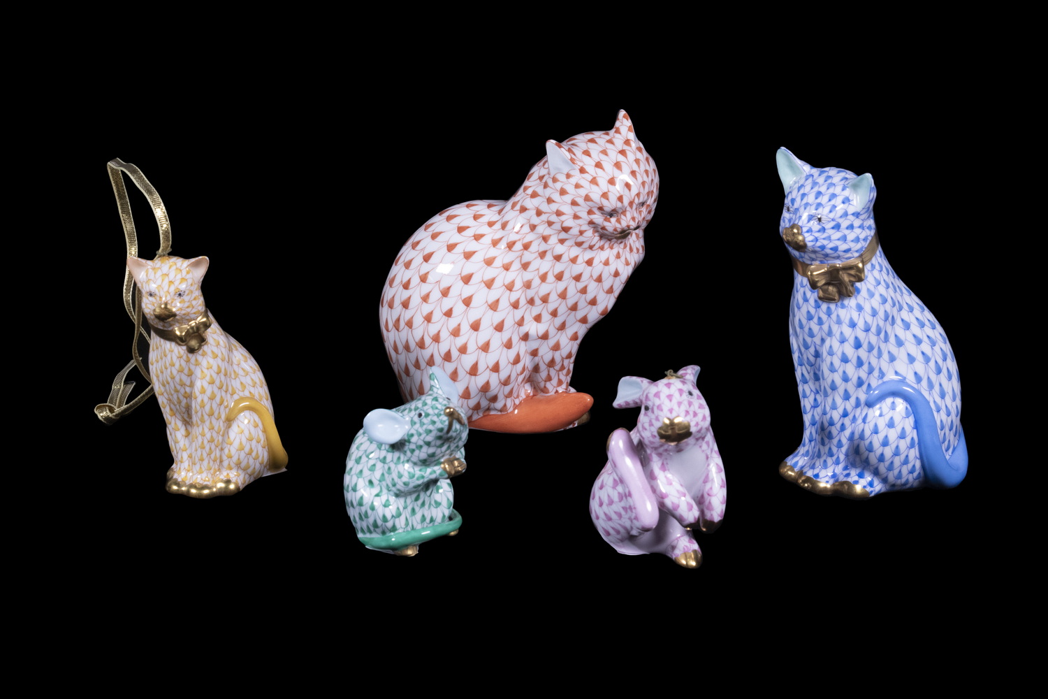 HEREND ANIMAL FIGURINES Lot of