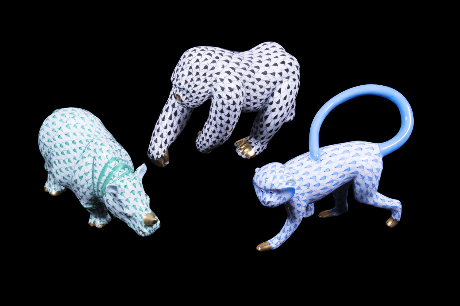 HEREND ANIMAL FIGURINES Lot of