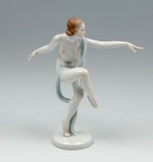 HEREND ART DECO NUDE BALLERINA