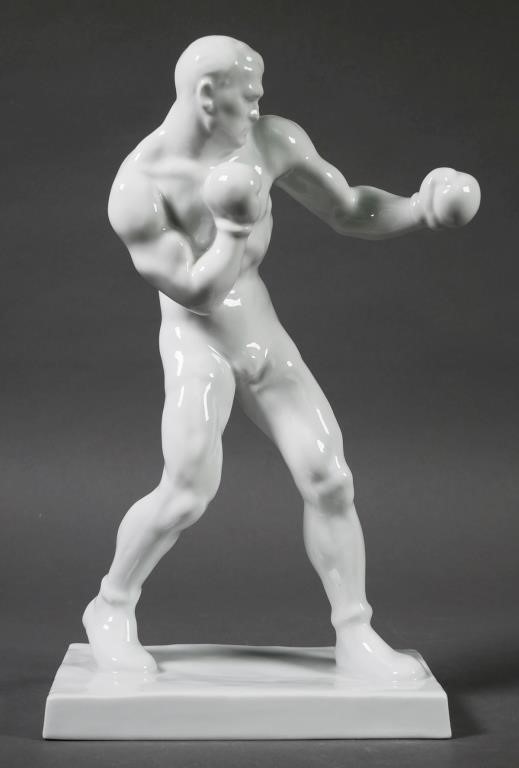 HEREND BLANC DE CHINE BOXER