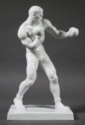 HEREND BLANC DE CHINE BOXER ST