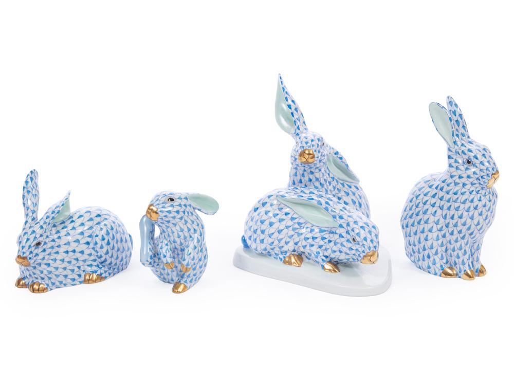HEREND BLUE FISHNET PORCELAIN