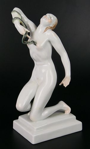HEREND CLEOPATRA WITH SNAKE - 10"