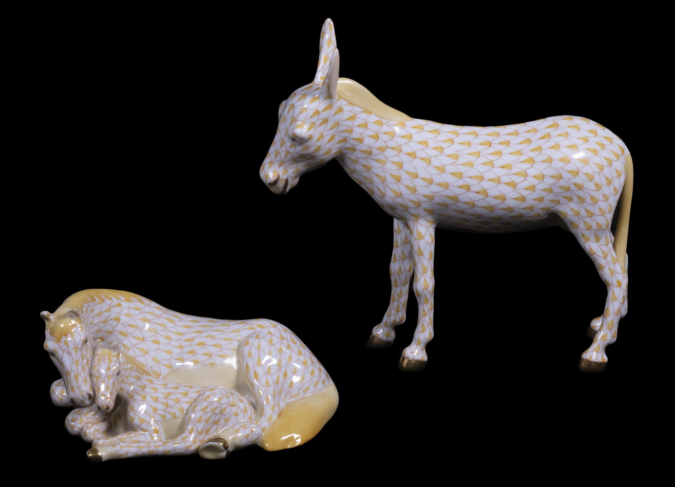 HEREND EQUINE FIGURES Lot of (2)