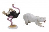 HEREND, ETC., TWO PORCELAIN FI